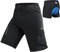 Seltrue Pantalones de ciclismo para hombre, de secado rápido, pantalones cortos de ciclismo de montaña, pantalones cortos de ciclismo con cierres de velcro ajustables, Negro con ropa interior, L