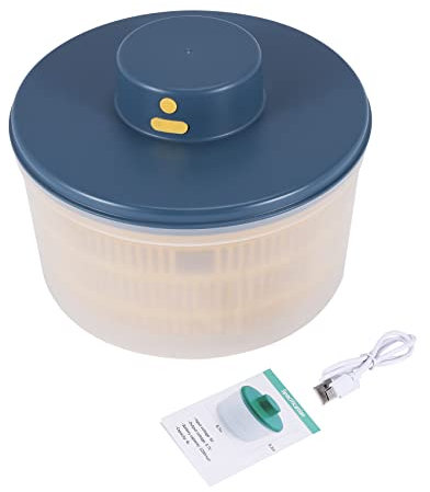 Micvtve Essoreuse à Salade éLectrique - SèChe-LéGumes à Laitue, Rechargeable par USB, Essoreuse à Fruits de Laitue à SéChage avec Bol