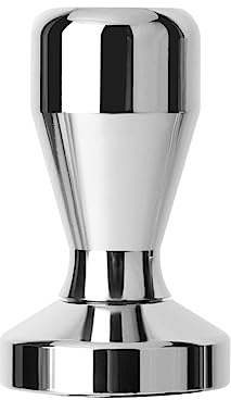 Coffee Tamper, Stainless Steel Espresso Coffee Bean Press Base Espresso Tamper 51mm Tool (Silver(51mm))