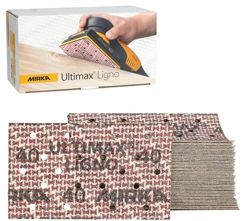 Mirka slippapper Ultimax Ligno 81x133 mm P120 med kardborre 50-pack | Korn P120 för effektiv slipning multifit-hål för dammfritt arbete kardborrefäste för enkel fästning 50-pack