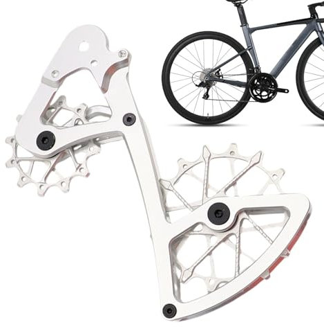 Duvcoywae Fahrradumwerfer mit Keramiklager, Umwerfer für Rennrad - Leichtgängiges Schaltwerk aus Keramik - Führungsrolle Riemenscheibe Schalthebel aus Aluminiumlegierung, Ersatz-Fahrradumwerfer, 11/12