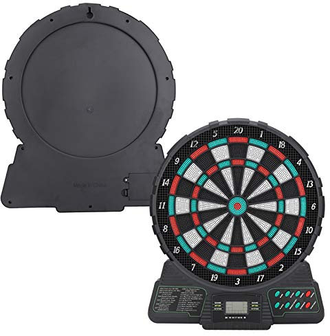 Elektronische Dartscheibe, Elektronische Dartscheibe Inklusive 6 Dartpfeilen mit Weicher Spitze und 18 Ersatzspitzen, Automatisch Punktendes Dart-Dartscheiben-Set, Elektrische
