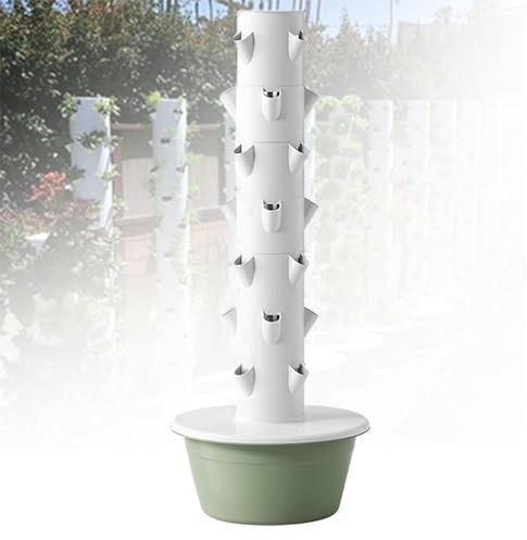 Tour Hydroponique De Jardin,Hydroponie Kit Complet,Tour Aeroponique,Tour De Jardin Aeroponics Kit Avec Contrôleur Et Pompes Submersibles, Pour Le Jardinage De La Cuisine À La Maison,Green-53X165CM