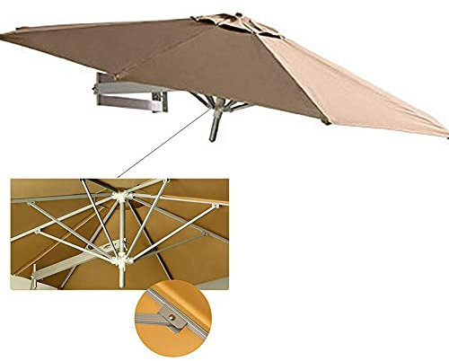 Paraguas de Parasol Paraguas de Patio montada en la Pared, protección de Rayos UV Impermeables para el parae del Patio, la Mesa Verde al Aire Libre Paraguas