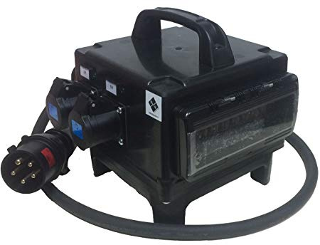 DG Systems - Quadro elettrico portatile in gomma butilica dura da 32A 5P a 6 CEE 16A - Made in Italy (1 Differenziale + 1 Magnetotermico)