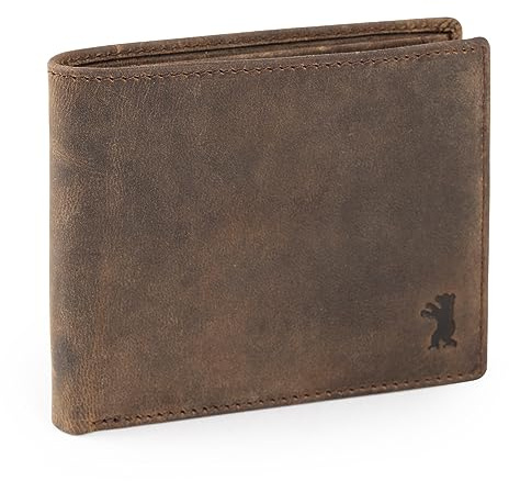 Berliner Bags Geldbörse Herren Vintage, Portmonee aus Leder - Braun | Geldbeutel Herren aus Echtleder mit RFID-Schutz, 7 Kartenfächern, 2 Geldfächer, Münzfach inkl. Geschenkbox