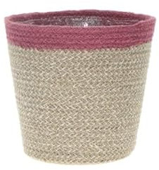 Cubremacetas de Esparto de 13,5 cm de Altura Borde de Color