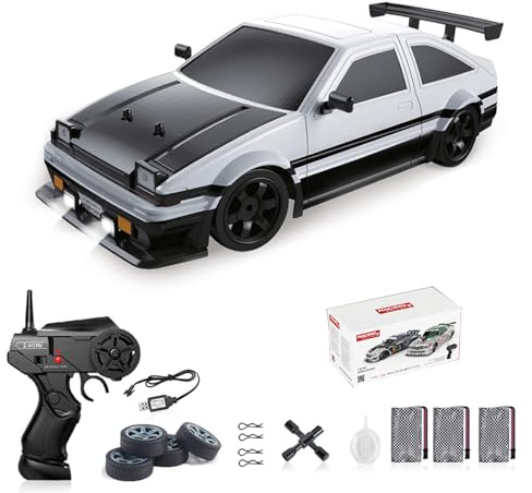 Goolsky Remote Control Car, RC Drift Car Racing Car 1:16 Scale 2.4G Remote Control Drift Car High Speed 4WD Racing Car Toy Car with LED Lights Spray Function