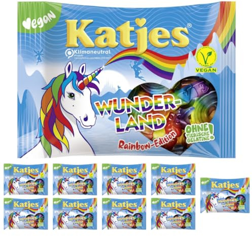 Katjes Wunderland Rainbow-Edition Fruchtgummi VEGAN 200 gr x 10 STÜCK