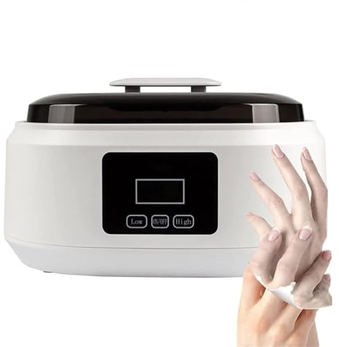 Bagno in cera di paraffina per mani e piedi, 200 W, idratazione profonda e sollievo dall'artrite, con display della temperatura, controllo 2 velocità, grande capacità 3,4 l