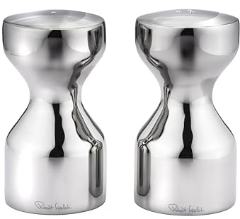 Robert Welch Limbrey Bright Salt & Pepper Shakers Set. Made from 18/10 Stainless Steel.