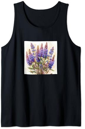 Anise Hyssop Bouquet Floral Pastel Colors Graphic Tank Top