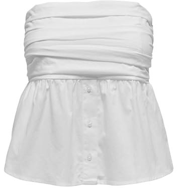 Onlesie Life Bandeau Top Ptm, Bianco, L