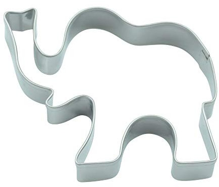 BekkiB - Cortador de galletas Elefante - aprox. 7 x 5,6 cm - Molde de acero inoxidable apto para lavavajillas - Para hornear galletas - 8075