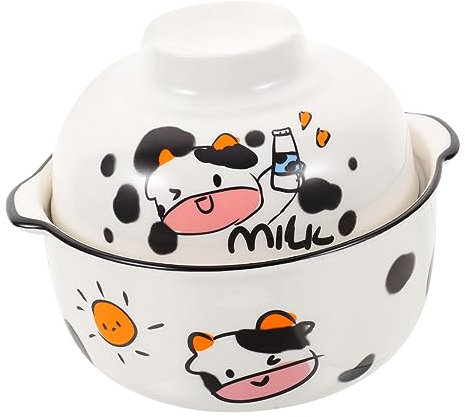 Amosfun 1Stk Brotschale aufbwahrungs-box aufbewahrungskorb kuechenarmaturen suppenschüssel Geschirr mit Tiermotiv Küchenbogen zarter Fruchtbogen Dessertschale Haferflocken Schüssel Keramik