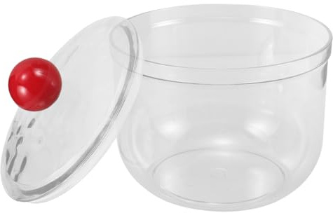 SHOWERORO Barattolo Trasparente Con Coperchio Contenitore Ermetico in Plastica Barattoli Di Stoccaggio Per Conservazione Asciutta Caffè Zucchero Biscotti Caramelle Spezie 900ml