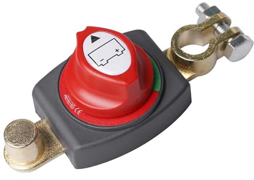 GAOUTO Batterie Trennschalter 12V, Batterieschalter Auto Batterie Trennschalter, 12V Stromschalter, Batterie Trennschalter 12V, Batterietrennschalter, Battery Isolator Switch für Auto LKW Boot Jacht