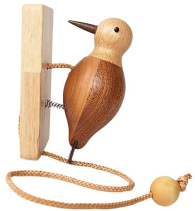 Kuntesetty Woodpeckered Türklingel Holz Türklingel Tür Chime Woodpeckered Türklopfer für Schlafzimmer, 3d-vogelform