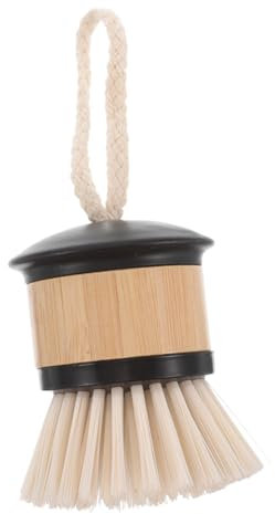 PAMINGONO Dish Brush for Kitchen Sink Natural Brush Long Handle for Deep Fryer Cleaning and Household Use for Pots Pans and Vegetables