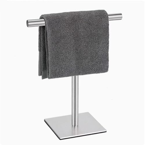 Portasciugamani in acciaio inossidabile Portasciugamani verticale a forma di T Portasciugamani verticale da bagno Portasciugamani da appoggio,Autoportante, Piantana da Bagno e Cucina