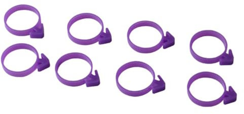 Cabilock 12pcs Icing Bag Sealing Silicone Round Buckle Strap for Cake Decorating Pipe Bag Buckle Strap for Pastry