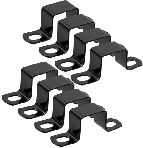 Semetall 1x1 Square Tube Strap Clamp - Stainless Steel U-Shaped Heavy Duty Clamps, 8-Pack Corrosion-Resistant Pipe Brackets for Plumbing, Furniture & DIY Projects