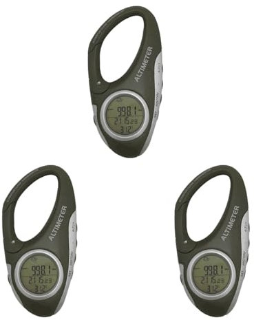 Rdjumpdjo 3X Elektronischer HöHen Messer Karabiner HöHen Messer Hand Thermometer AußEn Angeln Wetter Vorhersage Mess GeräT AußEn Gadget