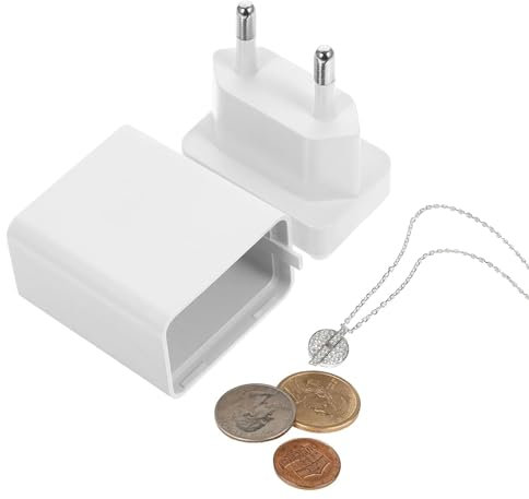 CONGGUAN Fake Charger Diversion Safe Plastic Money Storage Box Hidden Money Coins Container Case Multi Function Secret Storage Box for Home and Travel Security Secret Storage