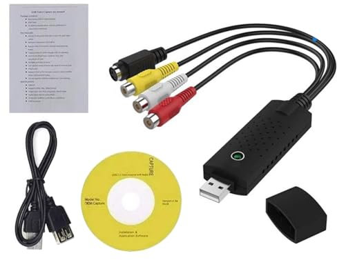 PEPWE Câble adaptateur convertisseur vidéo USB 2.0 Hi8 VCR vers numérique pour PC