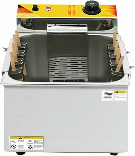 HOTAPEPU Caderas Eléctricas De Hot Dogs, Freidora De Maíz Comercial, Hot Dogs Hot Dogs Freiding, Equipo De Fritura De Salchichas De 1900W, Freidora Profunda Eléctrica ~/