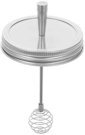 VALICLUD Stainless Steel Honey Dipper Lid with Airtight Seal Creative Honey Jar Stirring Spoon for Regular Mouth Canning Jars and Elegant Bee Kitchen Accessory and Storage
