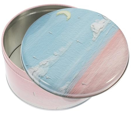 POPETPOP Scatola Di Biscotti in Latta Piccola Decorativa Per Confetti, Contenitore Multiuso Per Dolci e Caramelle, Per Feste, Regali e Confezioni Artigianali