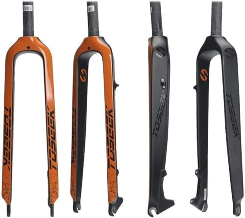 Caimcie Fahrrad Starrgabel Vollcarbon Fahrrad Vorderradgabeln Scheibenbremse Starrgabel MTB Fahrradgabel Gerade Fahrradzubehör E,26