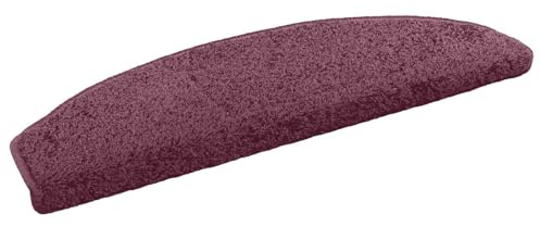 YunCangg Protector autoadhesivo para escaleras semicircular, 15 unidades, color morado oscuro, antideslizante, para escaleras de madera, escaleras interiores, escaleras de caracol, protección