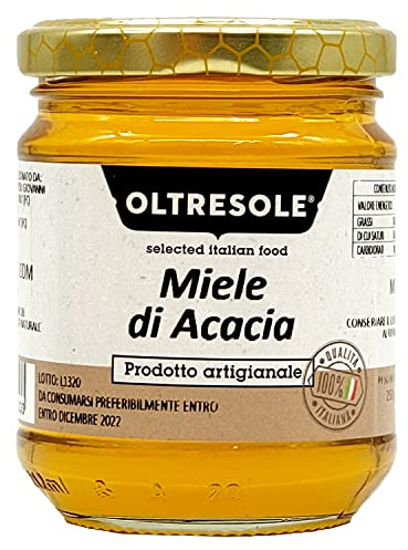 Oltresole - Miele di Acacia 250 g - miele artigianale da apicoltura italiana