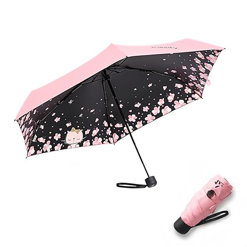 Meiyijia Regenschirm, automatisches Öffnen und Schließen, kompakt und faltbar, UV-Schutz, tragbar und winddicht, ultraleichter Sonnenschirm.