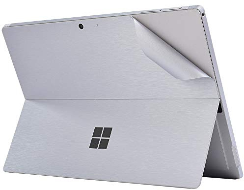 XISICIAO Skin Sticker for Surface Pro 7 / Pro 7 Plus / 7+ 12.3 Inch Back Decal, Ultra-Thin Vinyl Decorative Laptop Cover Protector Accessories(Metallic Brushed Silver).
