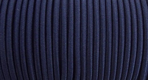 5 m elastische Kordel/Gummikordel dunkelblau 2 mm