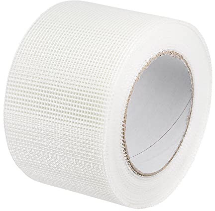 sourcing map Trockenbau Fugenband selbstklebend Glasfaser 3 Zoll x 98 Fuß Maschenweite 2mm