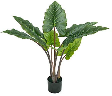 Seidenblumen Roß Taro-Pflanze/Colocasia Esculenta 90cm ZF Kunstpflanzen künstlicher Pflanzen Blattpflanze