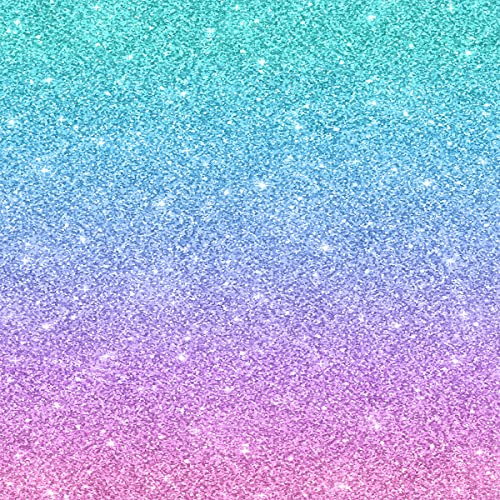 Glitzerstoff als Meterware,lila,Blauer Farbverlauf,gestreifter Polsterstoff für Stühle,bunter,rosa,blaugrüner Regenbogen,dekorativer,wasserdichter Outdoor Stoff 184x160cm,Kein Licht, kein Glitzer
