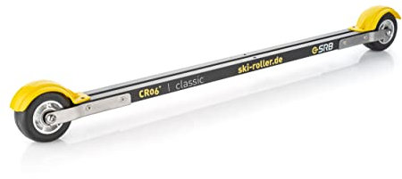 SRB Skiroller, CR06+ Classic Performance Skiroller Biathlon, Achsenabstand: 700 mm, Rad: 72mm Durchmesser und 43mm breit, Aluminium Holm, Made in Germany, SRB Rollski Classic schwarz
