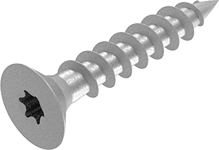 SECCARO Spanplattenschraube 5 x 30 mm, Edelstahl V2A VA A2, Holzschraube mit Vollgewinde, TX/Innensechsrund 250 Stück