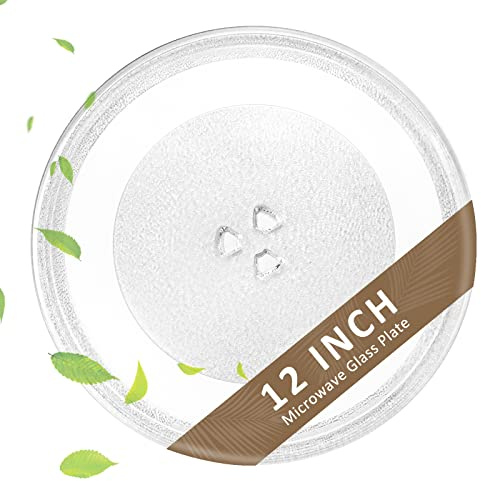 Mikrowellen-Drehteller aus Glas, 30,5 cm, Ersatz-Mikrowellenteller, passend für Whirlpool-Mikrowellen-Glasdrehteller, Ersatz AP6892124 W11367904 W10337247, Ersatz-Mikrowellen-Platte