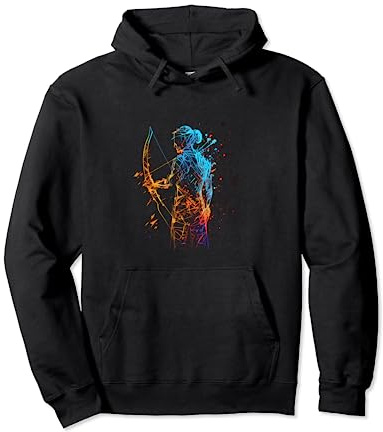 Bogenschießen Pfeil Bogen Bogensport Sportler Sport Bogen Pullover Hoodie