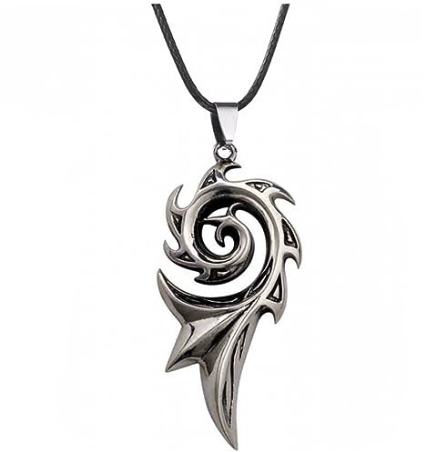 MIELEU Collier pendentif Hommes Punk Dragon Flame Cool Chain Pendentif Collier Homme Charm Collier Bijoux Halloween Party Bijoux Cadeau