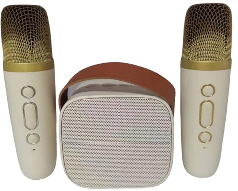 Juguetes de karaoke para niños y niñas con 2 micrófonos, máquina de karaoke portátil, altavoz Bluetooth con micrófonos inalámbricos, regalos para niños y adultos, reproductor de KTV en casa, fiesta de