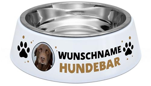 PhotoFancy® - Futternapf mit Foto selbst gestalten - Hunde-Fressnapf mit eigenem Motiv Personalisieren und Bedrucken - Layout 5