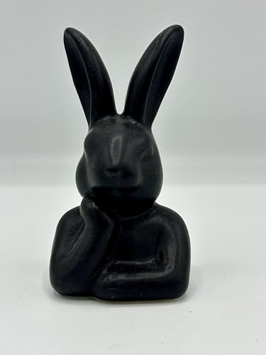 Florissima Keramik Hasenkopf Albert (11 cm, schwarz, Ostern, Osterdeko)