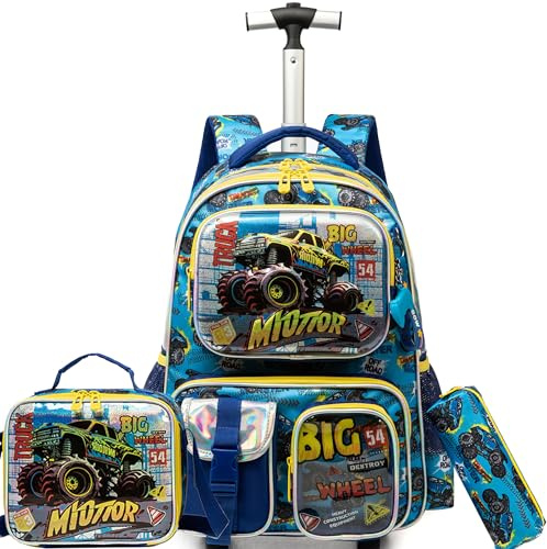 HTgroce Schulranzen Trolley Rucksack Mit Rollen - Grundschüle Schulranzen Für 1. Klasse